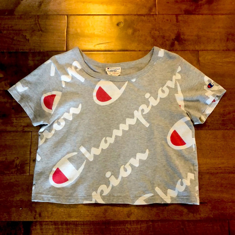 Champion mid drift shirt.